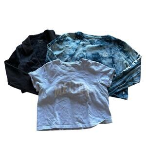 Womens Crop Top Shirt Bundle Size Medium Large All Seasons Cropped Belly Y2K